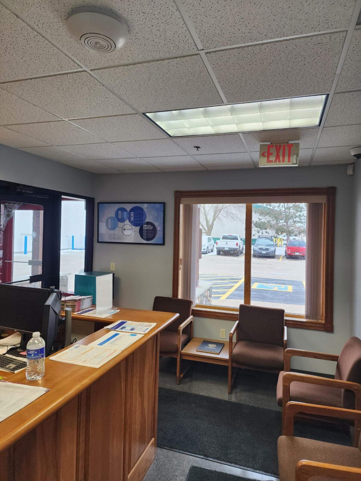 Commercial Interior Painting Office Reception Area Brooklyn Park, MN