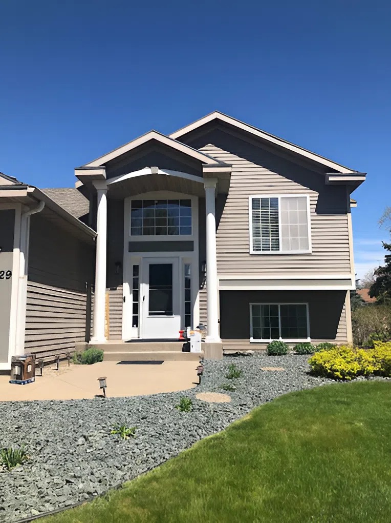 Exterior House Painting Front Entryway Corcoran, MN