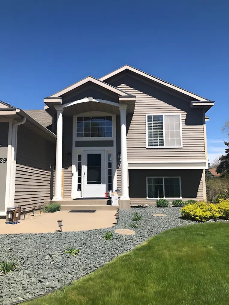 Exterior House Painting Front Entryway Rogers, MN