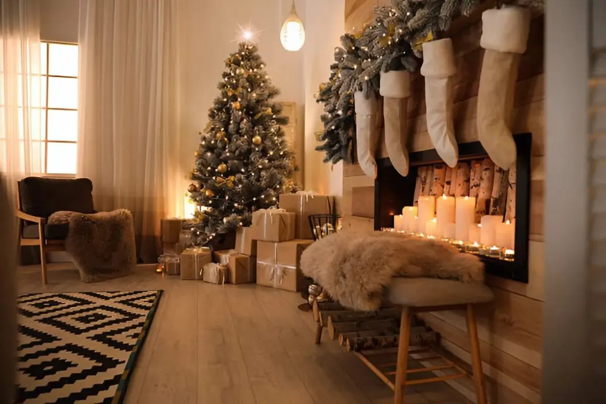 Cozy festive interior painted by an interior house painter
