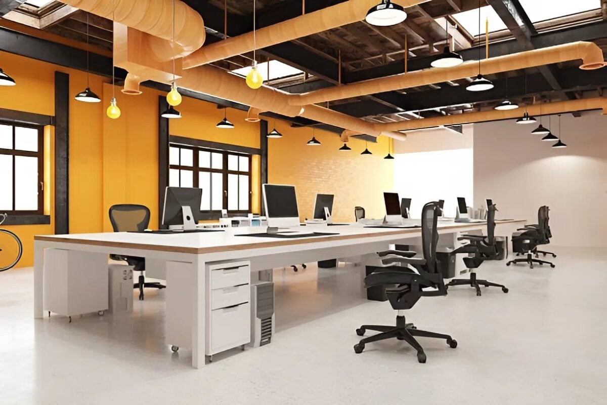Office interior painted by a commercial painter in St. Cloud, MN